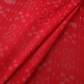 Red Sambalpuri Ikat Cotton Fabric