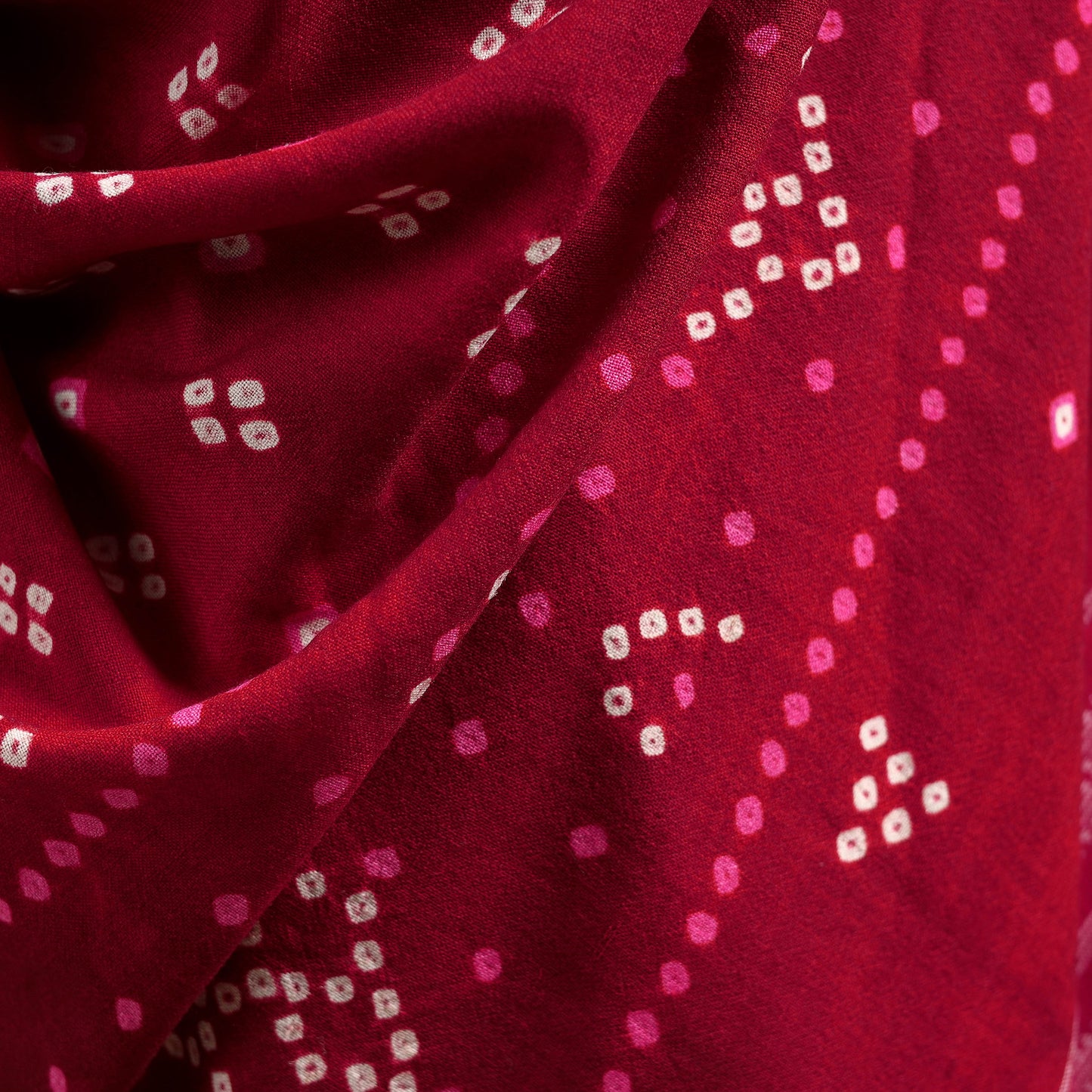 Kutch Handwoven Bandhani Tie-Dye Merino Wool Shawl 26