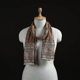 Pedana Block Print Natural Dyed Cotton Kalamkari Stole 12
