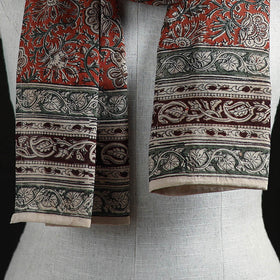 Pedana Block Print Natural Dyed Cotton Kalamkari Stole 13