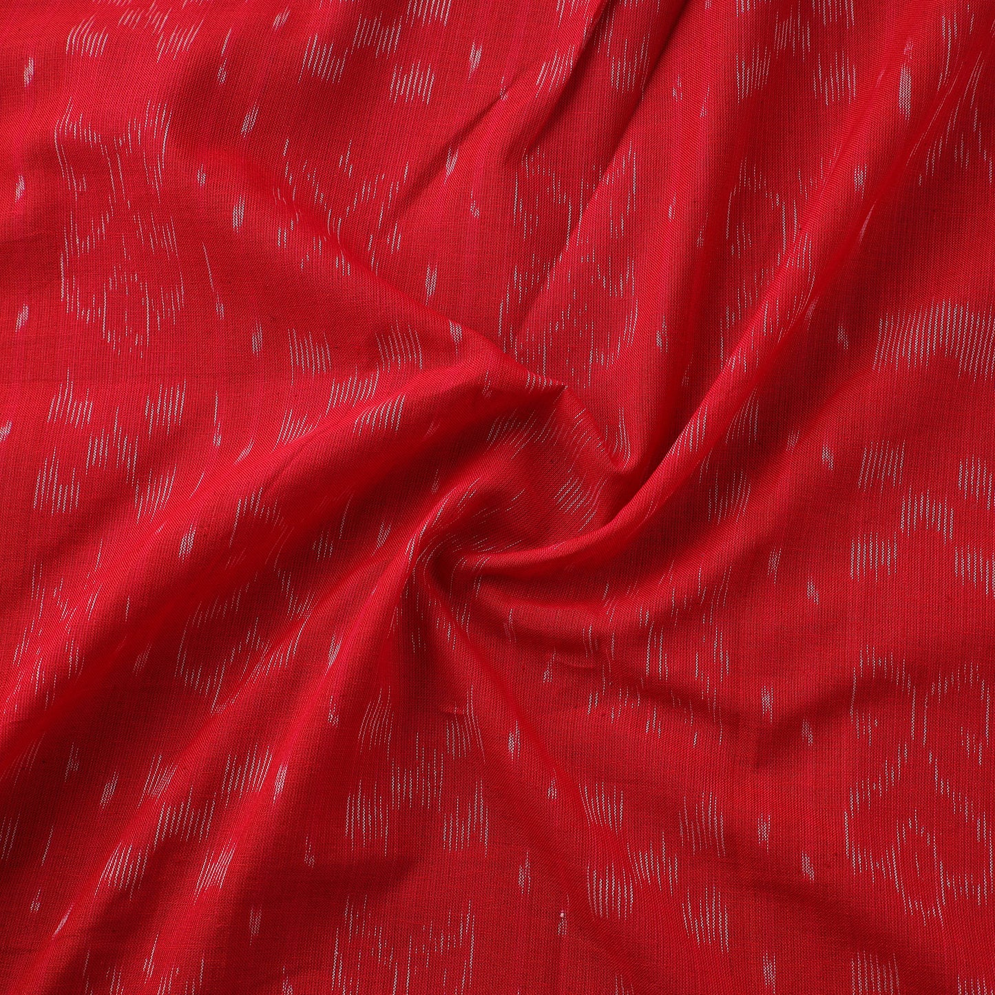 Red Sambalpuri Ikat Cotton Fabric
