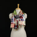 Bengal Kantha Handwork Patchwork Reversible Silk Stole 284