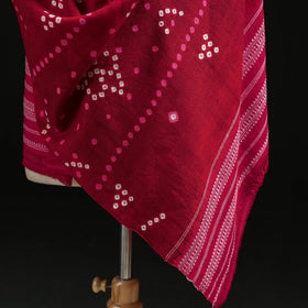 Kutch Handwoven Bandhani Tie-Dye Merino Wool Shawl 26