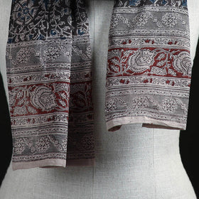 Pedana Block Print Natural Dyed Cotton Kalamkari Stole 14