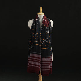 Kutch Handwoven Bandhani Tie-Dye Merino Wool Shawl 27