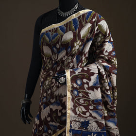 Kalamkari Printed Kota Doria Cotton Saree 12