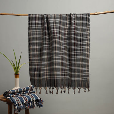 Handloom Fine Cotton Checks Bath Towel  90