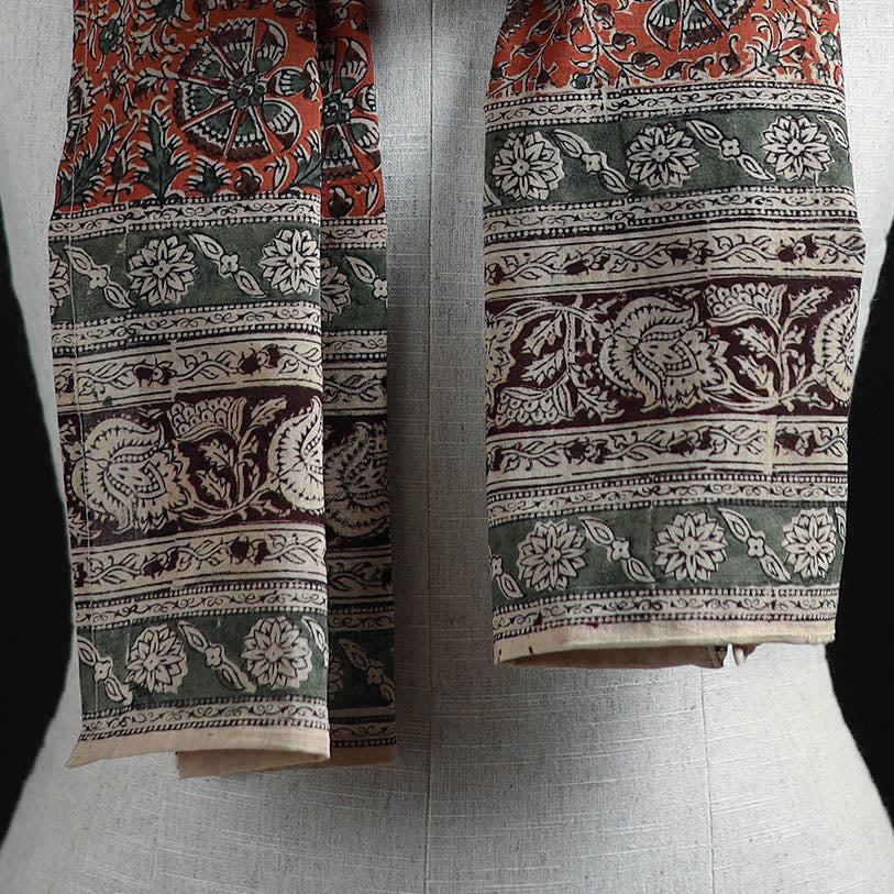 Pedana Block Print Natural Dyed Cotton Kalamkari Stole 18