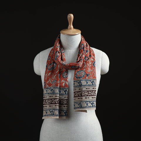 Pedana Block Print Natural Dyed Cotton Kalamkari Stole 19