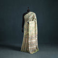 Floral Hand Block Print Mulberry Silk Sanganeri Saree 02