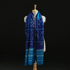 Kutch Handwoven Bandhani Tie-Dye Merino Wool Shawl 28