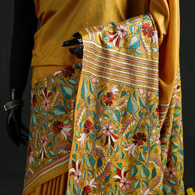Pure Tussar Silk Handloom Bengal Kantha Hand Embroidered Saree 01