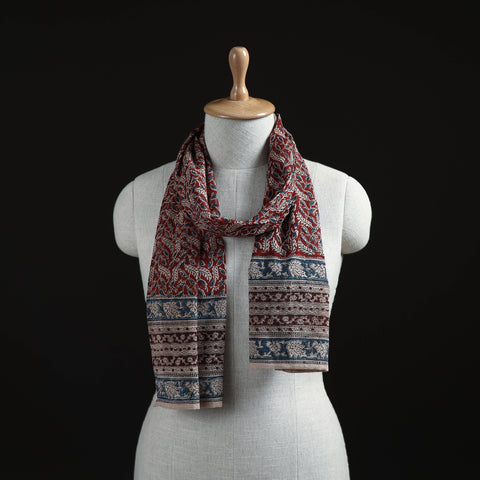 Pedana Block Print Natural Dyed Cotton Kalamkari Stole 20