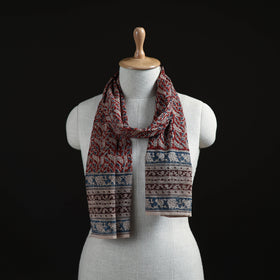 Pedana Block Print Natural Dyed Cotton Kalamkari Stole 20