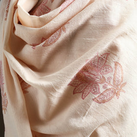 Floral Sanganeri Print Pure Merino Wool Handwoven Shawl 16