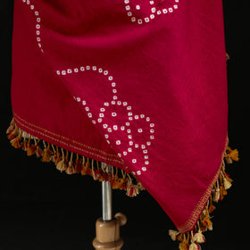 Kutch Handwoven Bandhani Merino Wool Shawl 41
