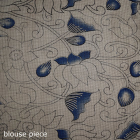 Kalamkari Printed Kota Doria Cotton Saree 12