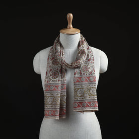 Pedana Block Print Natural Dyed Cotton Kalamkari Stole 22
