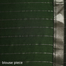Pure Handloom Zari Stripes Katan Silk Chanderi Saree 10