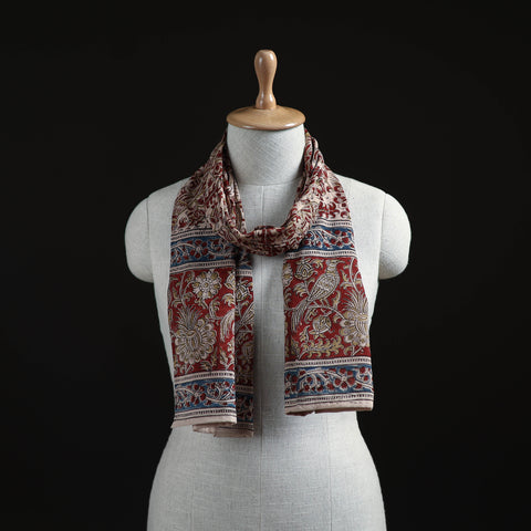 Pedana Block Print Natural Dyed Cotton Kalamkari Stole 23