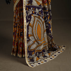 Kalamkari Printed Kota Doria Cotton Saree 13
