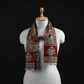 Pedana Block Print Natural Dyed Cotton Kalamkari Stole 26