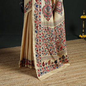 Pure Tussar Silk Handloom Bengal Kantha Hand Embroidered Saree 02