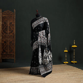 Pure Tussar Silk Handloom Bengal Kantha Hand Embroidered Saree 03