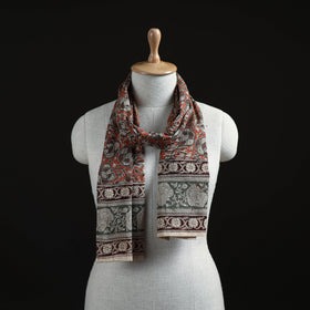 Pedana Block Print Natural Dyed Cotton Kalamkari Stole 28