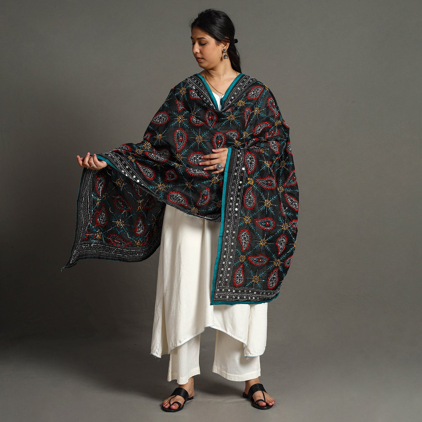 Phulkari Embroidered Dupatta