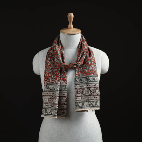 Pedana Block Print Natural Dyed Cotton Kalamkari Stole 29