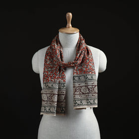 Pedana Block Print Natural Dyed Cotton Kalamkari Stole 29