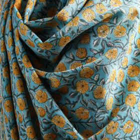 Floral Sanganeri Print Pure Merino Wool Handwoven Shawl 18