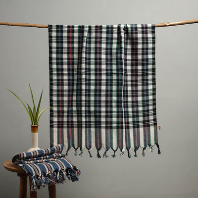 Handloom Fine Cotton Checks Bath Towel  94