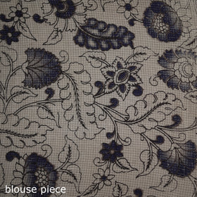 Kalamkari Printed Kota Doria Cotton Saree 15
