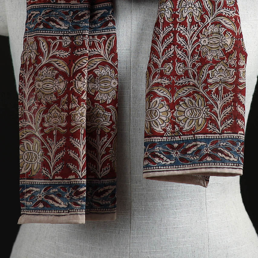 Pedana Block Print Natural Dyed Cotton Kalamkari Stole 31