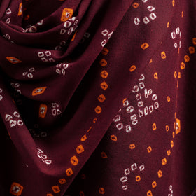 Kutch Handwoven Bandhani Tie-Dye Merino Wool Shawl 30