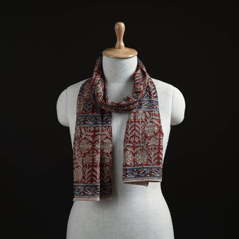 Pedana Block Print Natural Dyed Cotton Kalamkari Stole 31