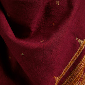Kutch Bhujodi Handwoven Mirror Work Merino Wool Shawl 16