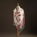 Floral Sanganeri Print Pure Merino Wool Handwoven Shawl 19