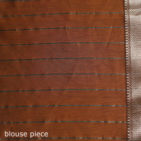Pure Handloom Zari Stripes Katan Silk Chanderi Saree 12