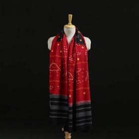 Kutch Handwoven Bandhani Tie-Dye Merino Wool Shawl 31
