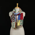 Bengal Kantha Handwork Patchwork Reversible Silk Stole 302