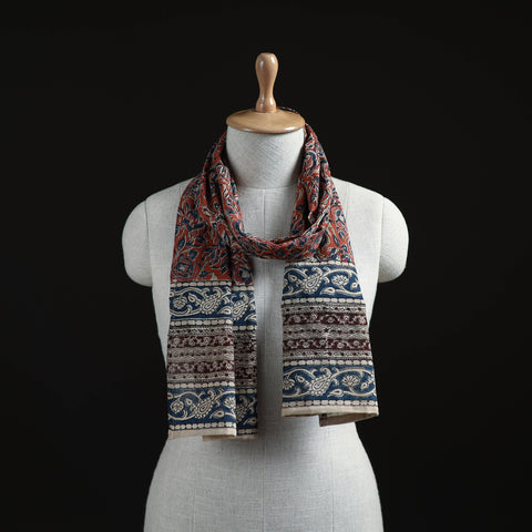Pedana Block Print Natural Dyed Cotton Kalamkari Stole 33
