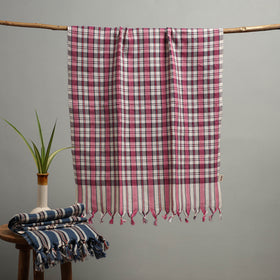 Handloom Fine Cotton Checks Bath Towel  95