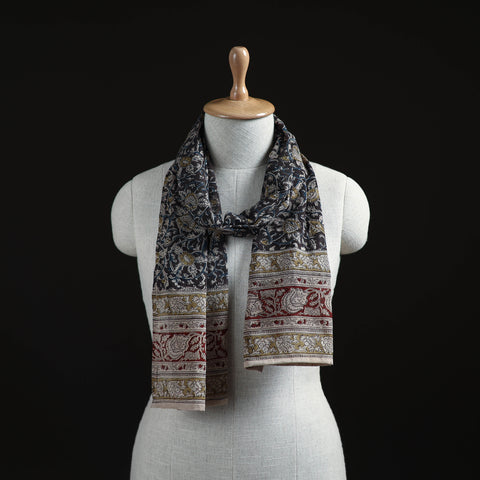 Pedana Block Print Natural Dyed Cotton Kalamkari Stole 34