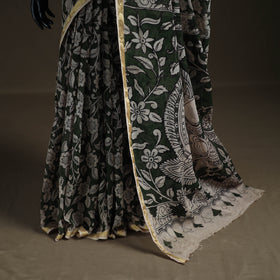 Kalamkari Printed Kota Doria Cotton Saree 14