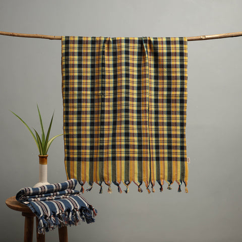Handloom Fine Cotton Checks Bath Towel  96