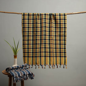 Handloom Fine Cotton Checks Bath Towel  96