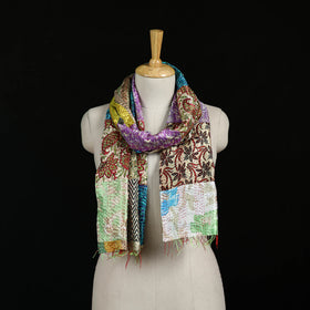 Bengal Kantha Handwork Patchwork Reversible Silk Stole 304